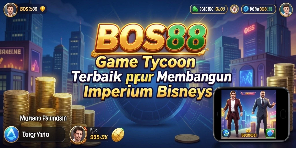 Tampilan gameplay BOS88 yang menampilkan manajemen bisnis yang seru.
