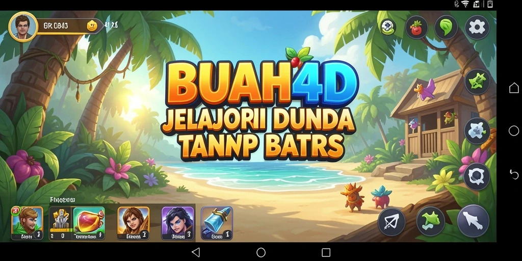 Tampilan screenshot utama BUAH4D yang menampilkan gameplay Open World yang dinamis.