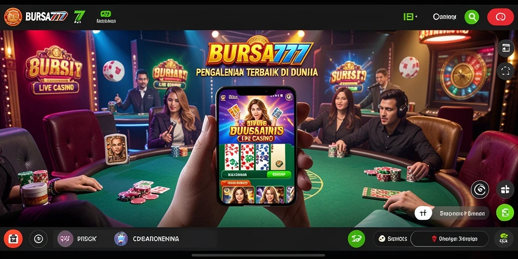 Tampilan menarik dari gameplay Live Casino di BURSA777.
