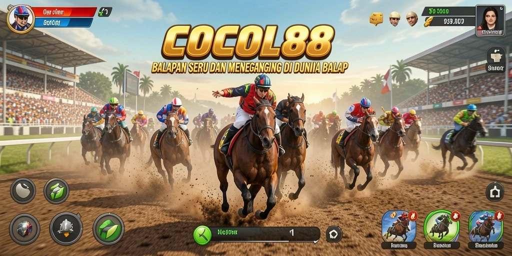 Gameplay Racing seru di COCOL88 dengan mobil cepat dan trek menantang.