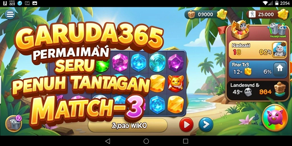 Screenshot gameplay GARUDA365 yang penuh warna dan menantang.