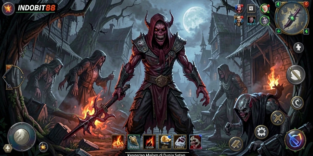 Tampilan gameplay seru dan menegangkan dari INDOBIT88.