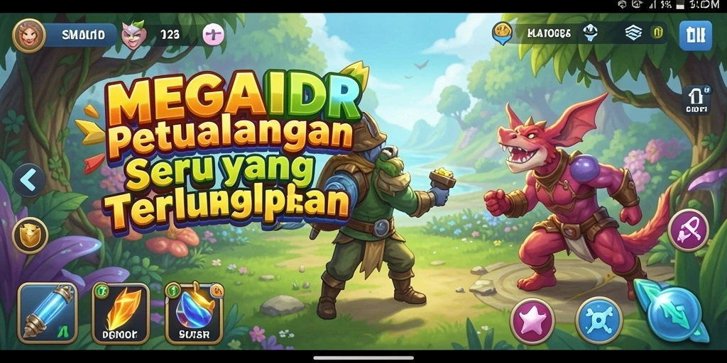 Tampilan gameplay MEGAIDR yang memukau dan penuh aksi.