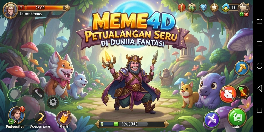 Tangkapan layar MEME4D menampilkan aksi seru dalam gameplay petualangan.