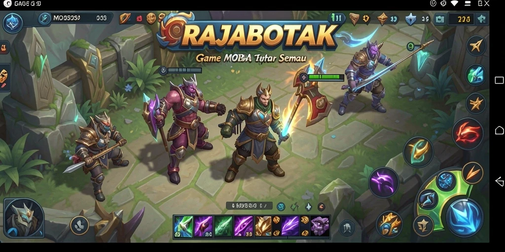 Screenshot gameplay RAJABOTAK yang menampilkan aksi mendebarkan.