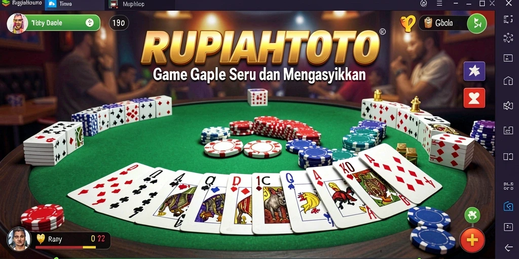 Tampilan game Gaple RUPIAHTOTO yang seru dan interaktif.